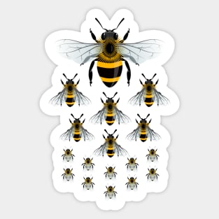 Swarm of bees formation Sticker